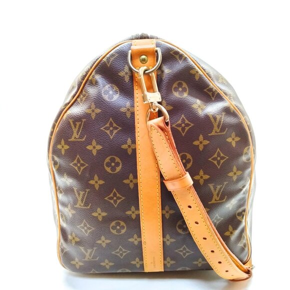 Louis Vuitton LV Boston Bag Keepall Bandouliere 55 Brown Monogram 791-042825 - Picture 3 of 9